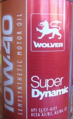 Моторное масло Wolver SUPER DYNAMIC 10W-40 1л